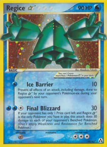 Regice Star Pokémon card #90