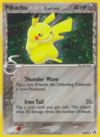 Pikachu δ Pokémon card #93