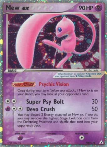 Mew ex Pokémon card #100