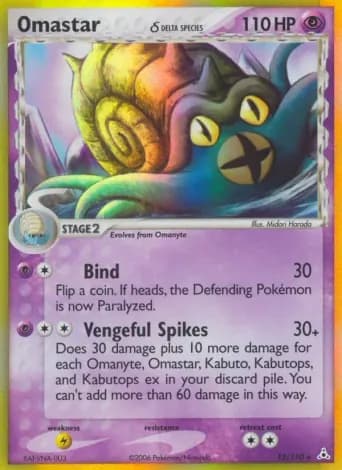Omastar δ Pokémon card #13