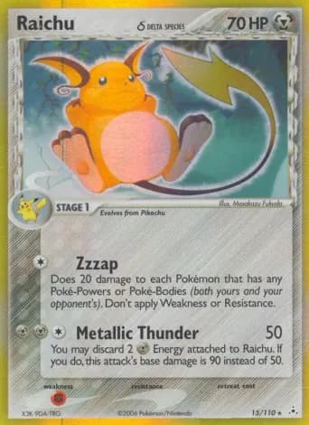 Raichu δ Pokémon card #15