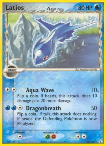 Latios δ Pokémon card #22