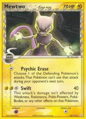Mewtwo δ Pokémon card #24