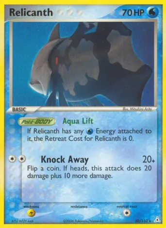 Relicanth Pokémon card #30