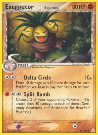 Exeggutor δ Pokémon card #41