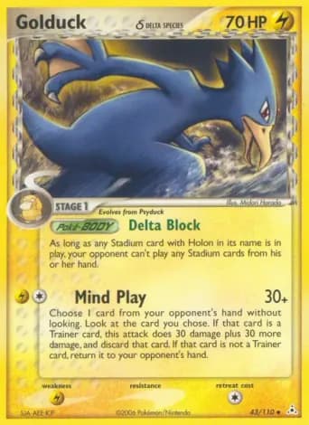 Golduck δ Pokémon card #43
