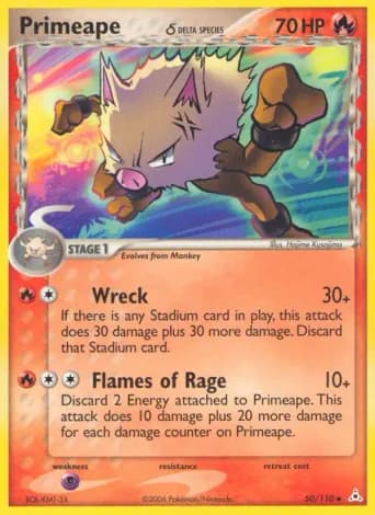 Primeape δ Pokémon card #50