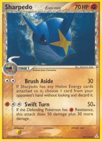 Sharpedo δ Pokémon card #53