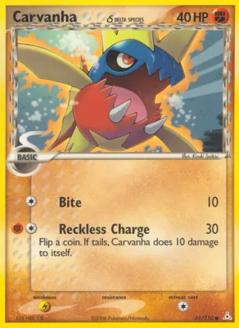 Carvanha δ Pokémon card #61
