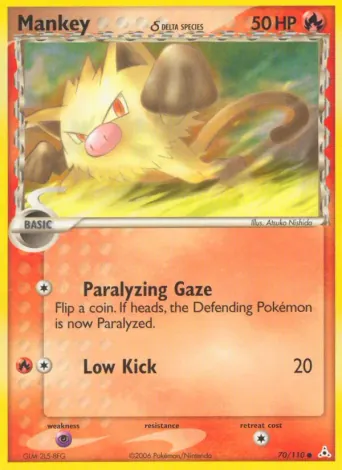 Mankey δ Pokémon card #70