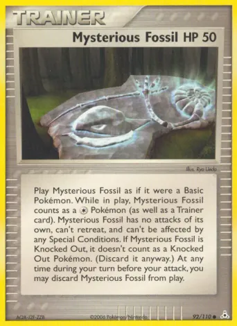 Mysterious Fossil Pokémon card #92