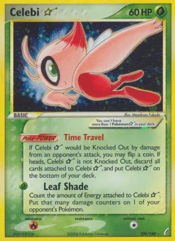 Celebi Star Pokémon card #100