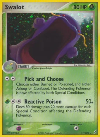 Swalot Pokémon card #11