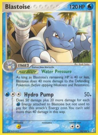 Blastoise Pokémon card #14