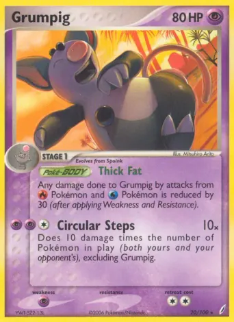 Grumpig Pokémon card #20