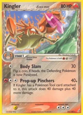 Kingler δ Pokémon card #22