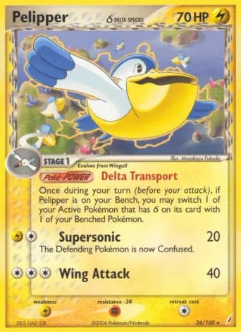 Pelipper δ Pokémon card #26