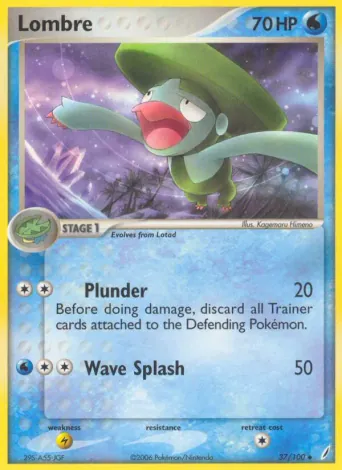 Lombre Pokémon card #37