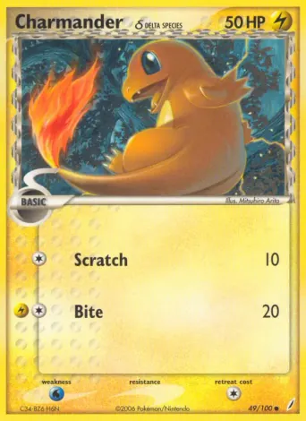 Charmander δ Pokémon card #49