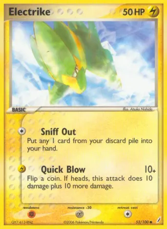 Electrike Pokémon card #52