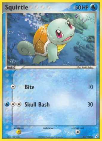 Squirtle Pokémon card #63