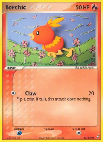 Torchic Pokémon card #65