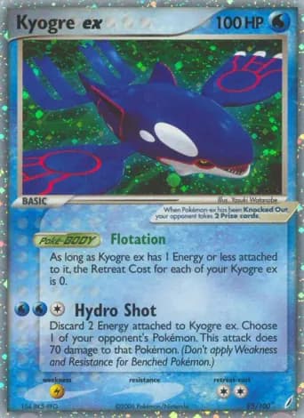 Kyogre ex Pokémon card #95