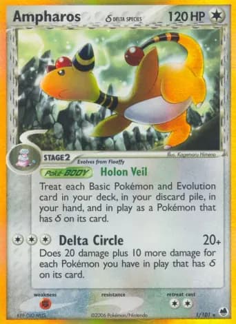 Ampharos δ Pokémon card #1