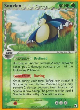 Snorlax δ Pokémon card #10