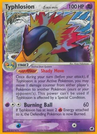 Typhlosion δ Pokémon card #12