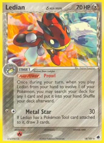 Ledian δ Pokémon card #18