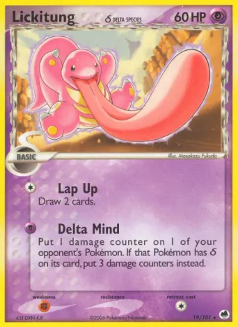 Lickitung δ Pokémon card #19