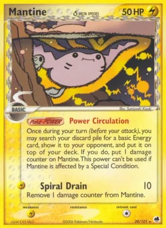 Mantine δ Pokémon card #20