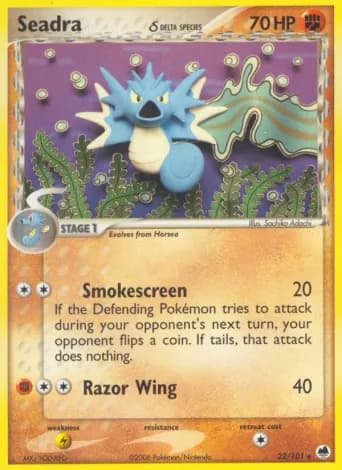 Seadra δ Pokémon card #22