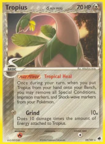 Tropius δ Pokémon card #23
