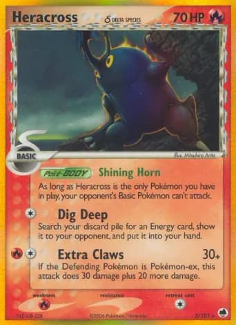 Heracross δ Pokémon card #3
