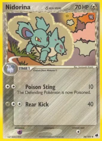 Nidorina δ Pokémon card #34
