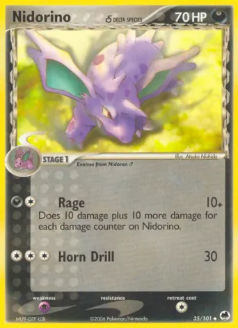 Nidorino δ Pokémon card #35