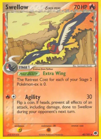 Swellow δ Pokémon card #40
