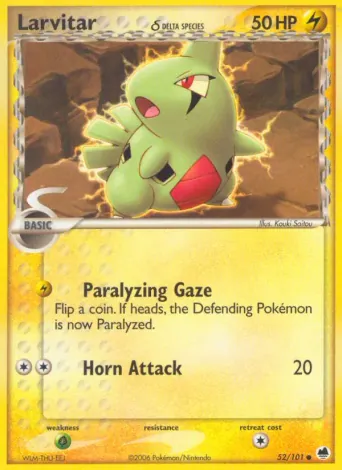 Larvitar δ Pokémon card #52