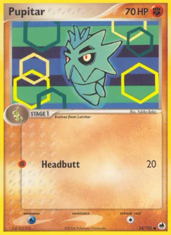 Pupitar Pokémon card #58