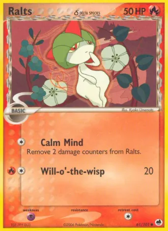 Ralts δ Pokémon card #61