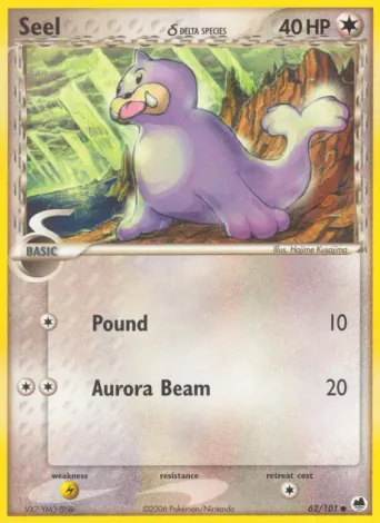 Seel δ Pokémon card #62