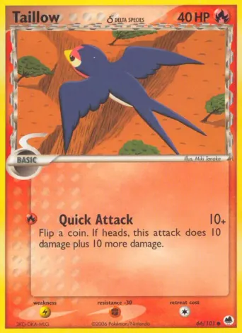 Taillow δ Pokémon card #66