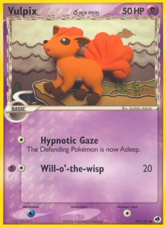Vulpix δ Pokémon card #70