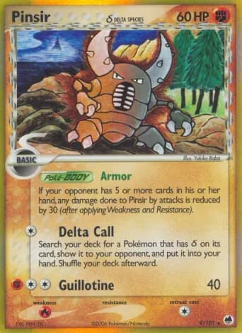 Pinsir δ Pokémon card #9