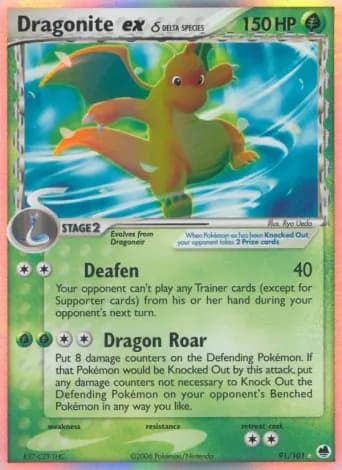 Dragonite ex δ Pokémon card #91