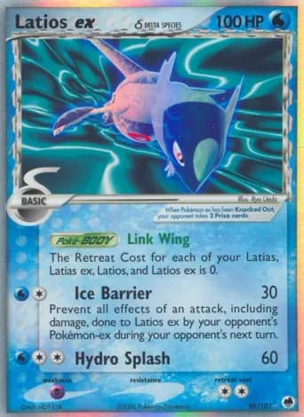Latios ex δ Pokémon card #96