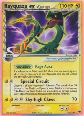 Rayquaza ex δ Pokémon card #97