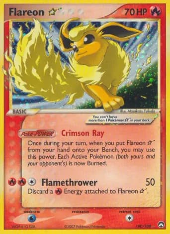 Flareon Star Pokémon card #100